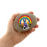 Rainbow West Highland Terrier Personalised Pebble